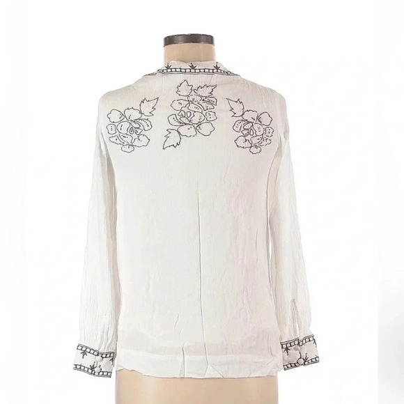 Idyllwind by Miranda Lambert | White Boho Western Homegrown Lace Up Top Size XS - Picture 3 of 7